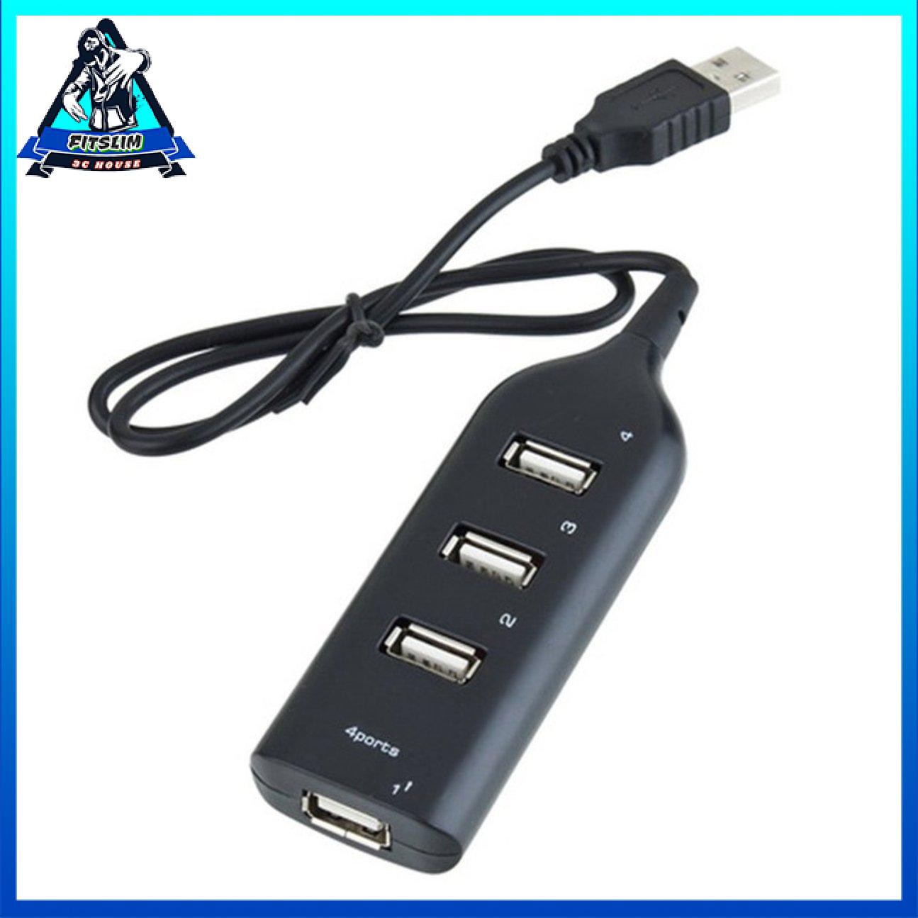 4 cổng USB 2.0 USB tốc độ cao HUB USB Máy tính xách tay PC mỏng Bộ chia USB nhỏ nhất