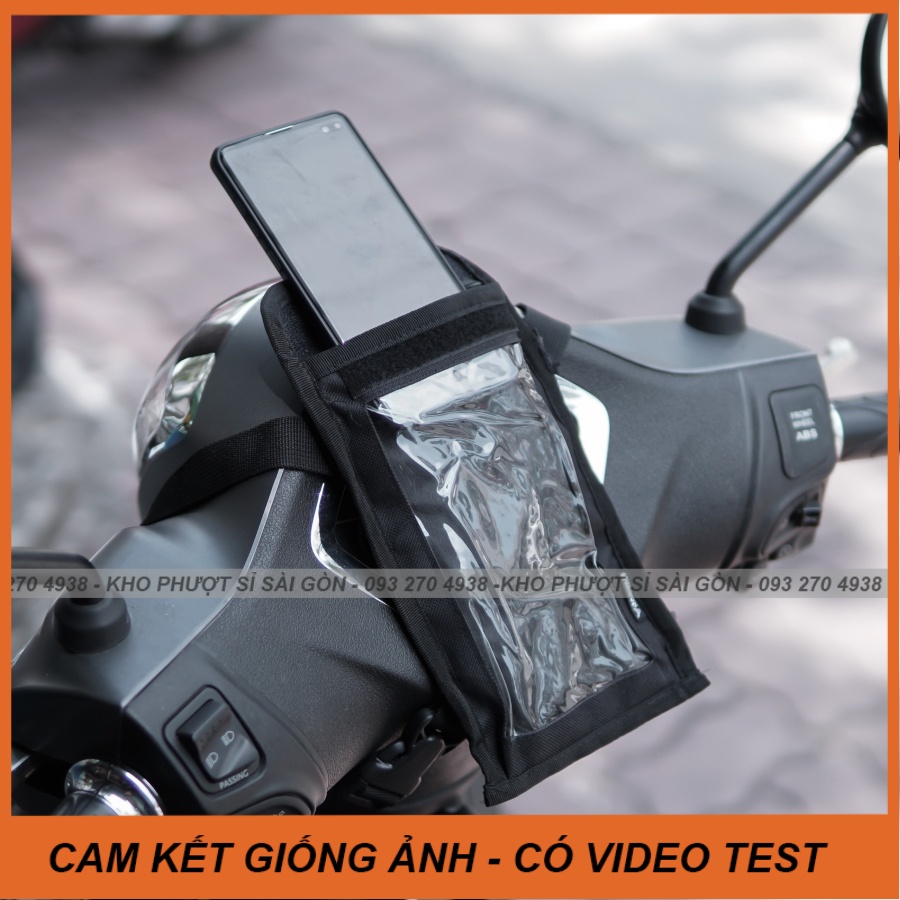 Phiên bản túi treo đầu xe MINI đựng điện thoại cảm ứng được chạy giao hàng - chạy Grab tiện lợi