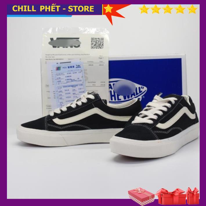 Giày thể thao sneaker van Old skool low đen mũi nỉ cao cấp full box full size.