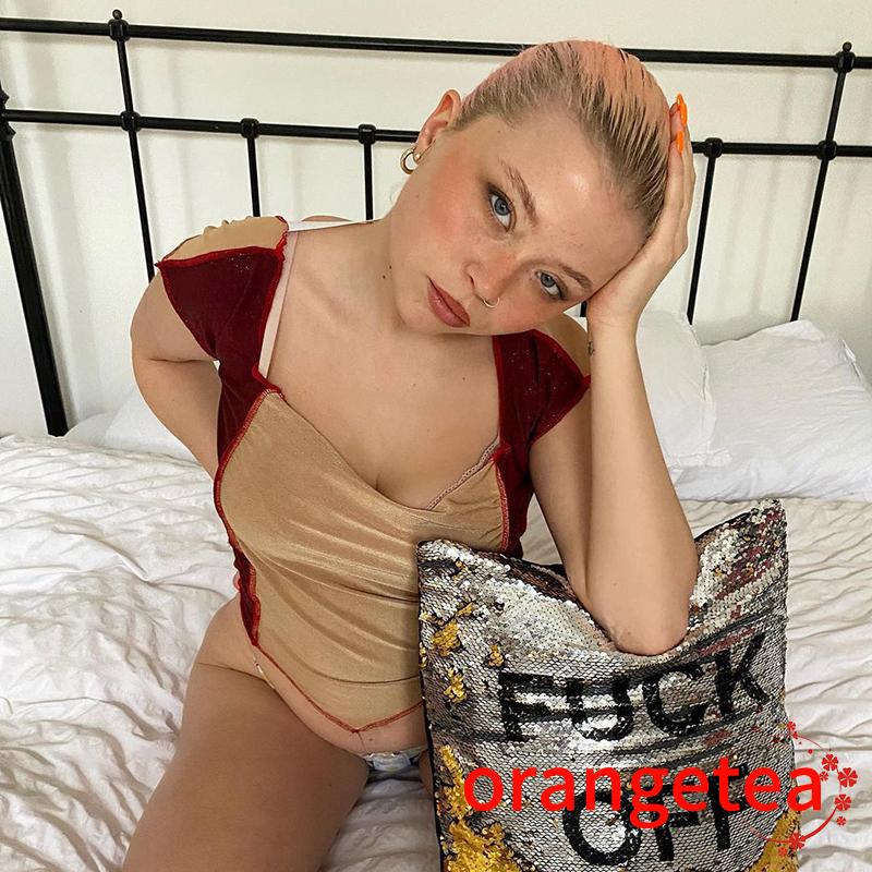 Áo Croptop Tay Ngắn Thời Trang Quyến Rũ Cho Nữ