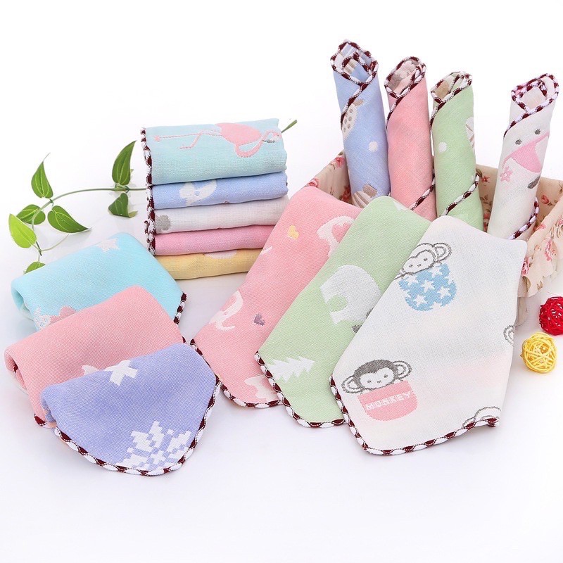 [Chọn mẫu] Khăn xô 6 lớp cotton mềm mại cho bé yêu