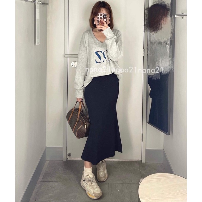 Chân váy cotton đuôi cá