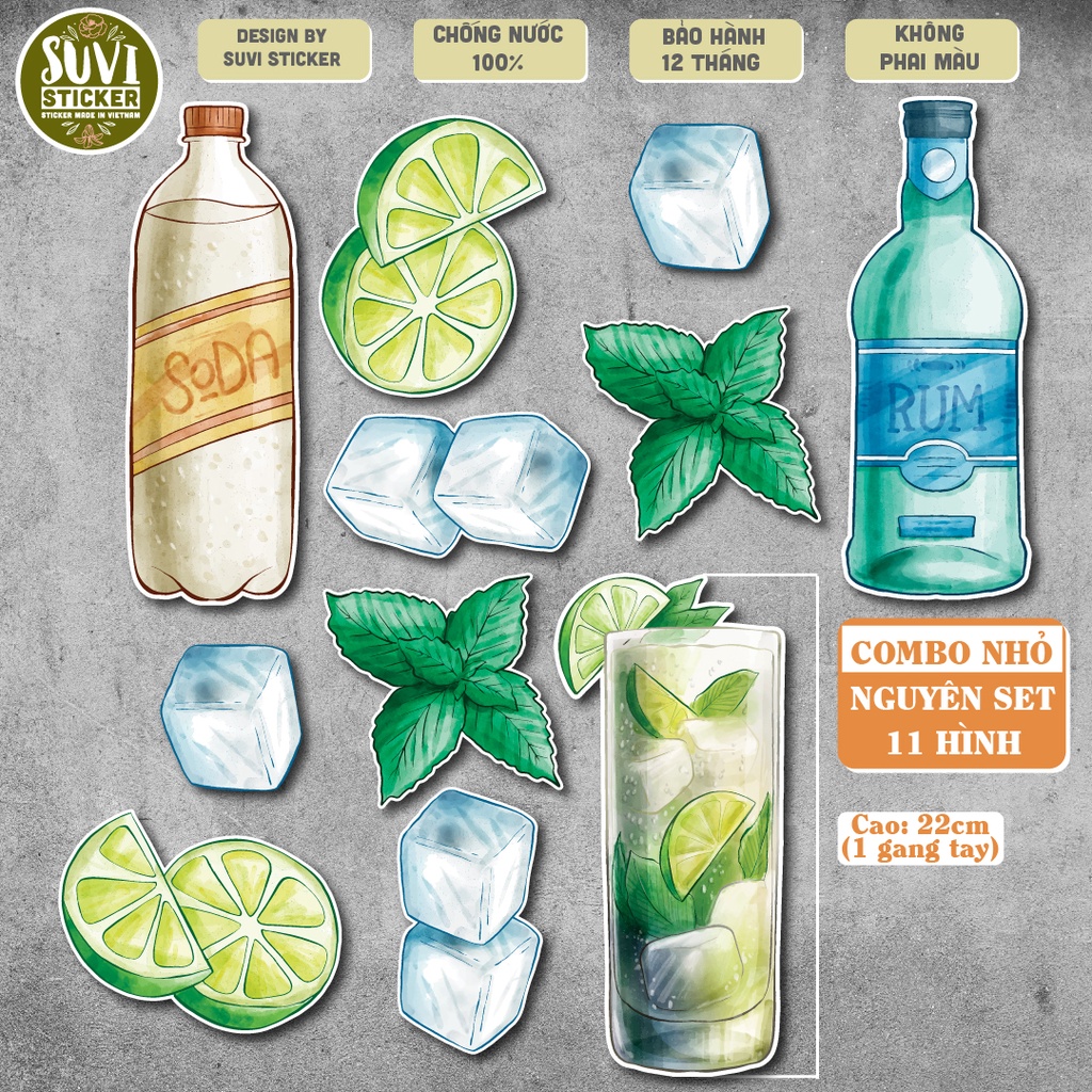 Decal Soda khổ lớn trang trí tường, dán kính, trang trí quán cà phê khổ A4, A5 chống nước. MSP: KL15