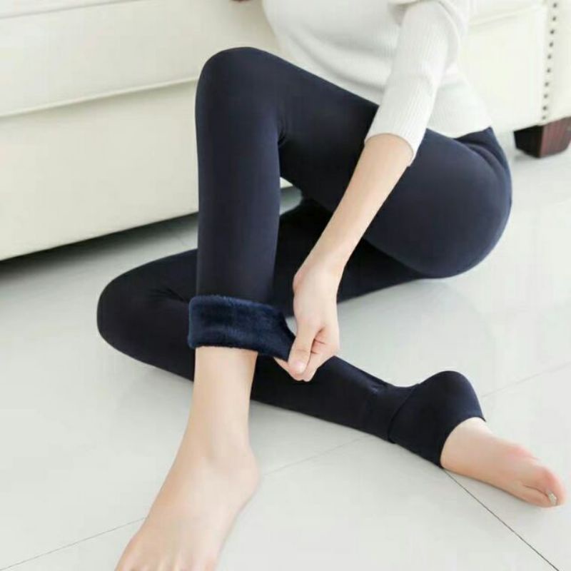 chuyên sỉ quần legging dài lót lông túi tím