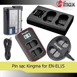 Pin sạc Kingma cho Nikon EN-EL15 (Sạc nhanh - Cổng Type C)