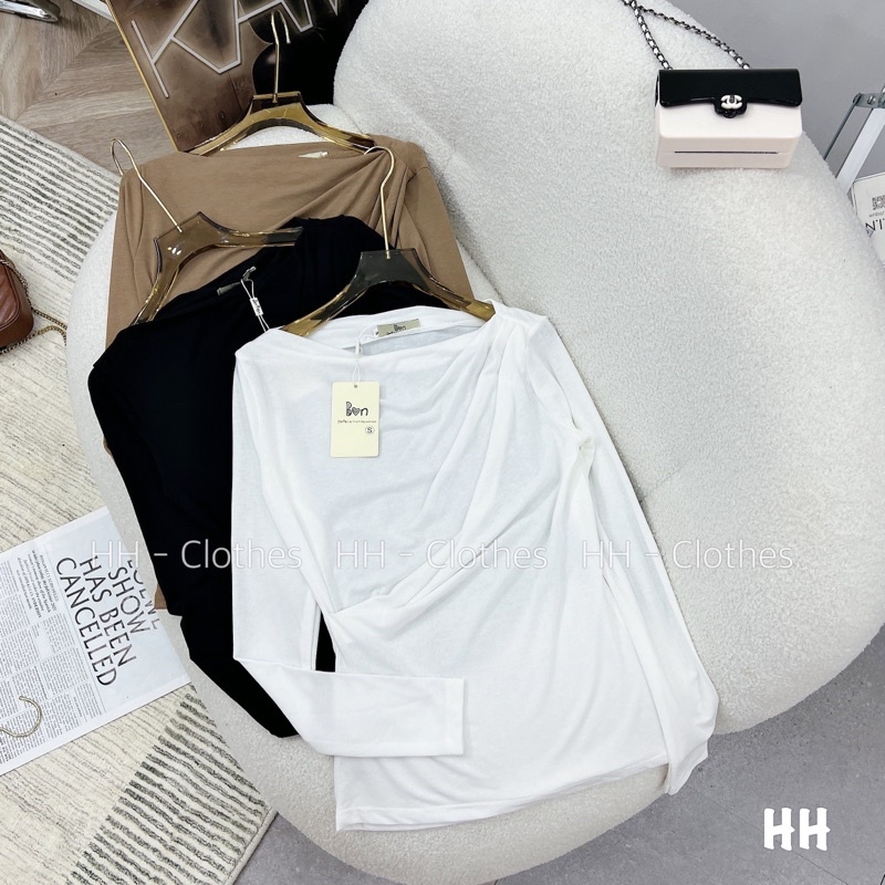 ÁO LEN Nhấn Eo Nhấn Vai Áo Lệch Vai Siêu ôm Body