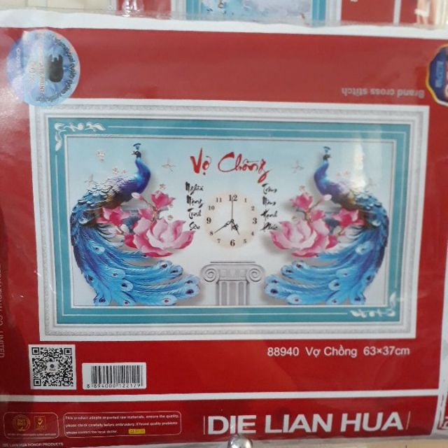 Tranh thêu chữ thập ĐH Vợ Chồng 88940 kt 63x37