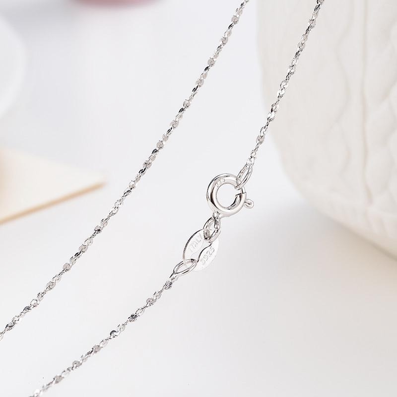 Vòng cổ bạc 925 không có mặt vòng cổ cho nữ