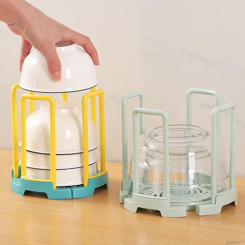 Giá úp chén nhanh khô ráo bằng nhựa có thể mở rộng tiện dụng 16x14cm