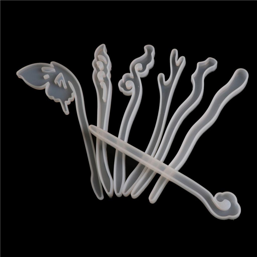 Khuôn Silicon Làm Trâm Cài Tóc Resin Thời Trang DIY