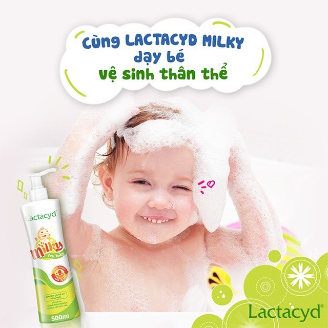 Sữa tắm gội trẻ em Lactacyd Milky, Lactacyd BB - Bảo vệ kép, sữa tắm rôm sảy, dưỡng da cho bé