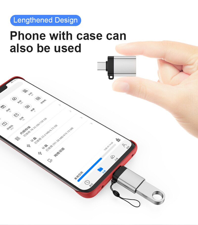 Cáp chuyển đổi LUSHUO USB C OTG Type C sang USB 3.0 Mini USB Type-C | BigBuy360 - bigbuy360.vn