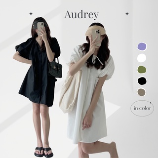 V0316 váy thô tay bồng nơ audrey
