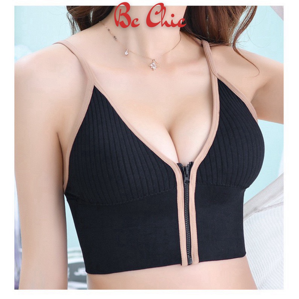 Áo Bra Nữ - Áo Lót Nữ 2 dây Nâng Ngực kéo khóa tôn dáng mẫu Bra B301 BC_CHIC LINGERIE