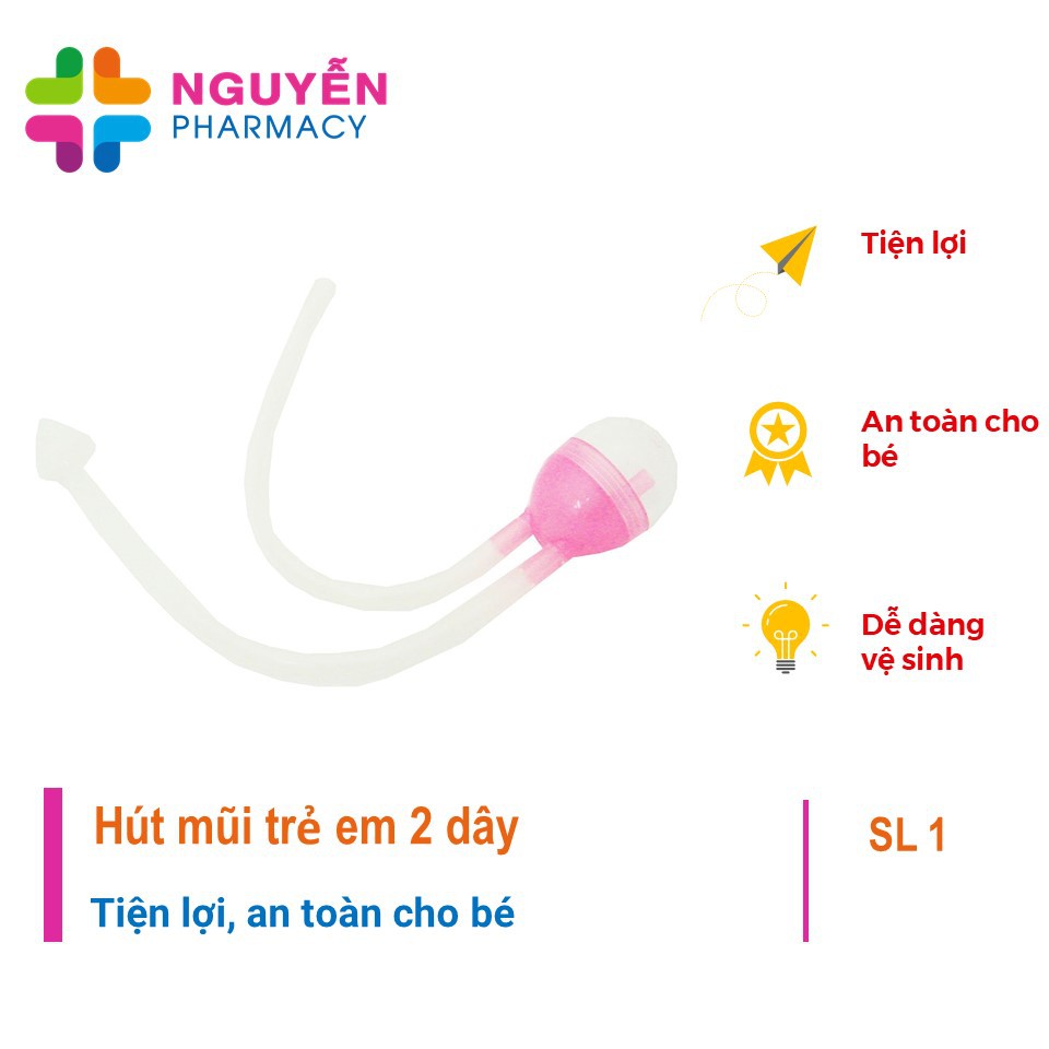 Dụng cụ hút mũi trẻ em 2 dây - An toàn cho bé và cho trẻ sơ sinh