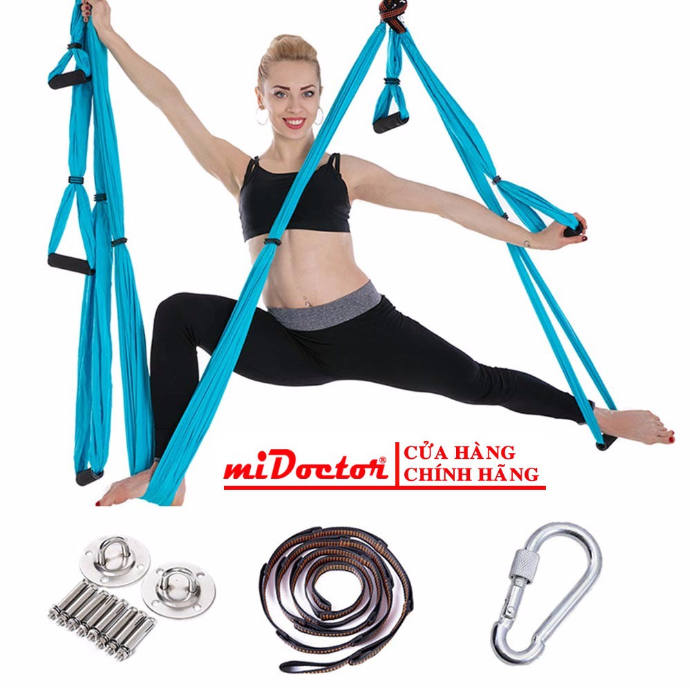 Võng tập Yoga cao cấp vải lụa siêu bền - Yoga Trapeze/Yoga Swing - Chính hãng miDoctor