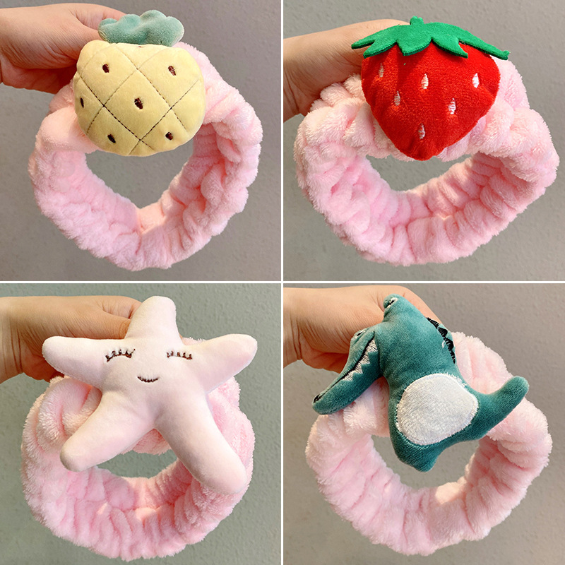 Băng Đô Nơ Mềm Mại Họa Tiết Trái Cây 3D Xinh Xắn Dành Cho Bé Gái