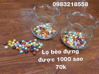 combo giấy gấp sao và lọ