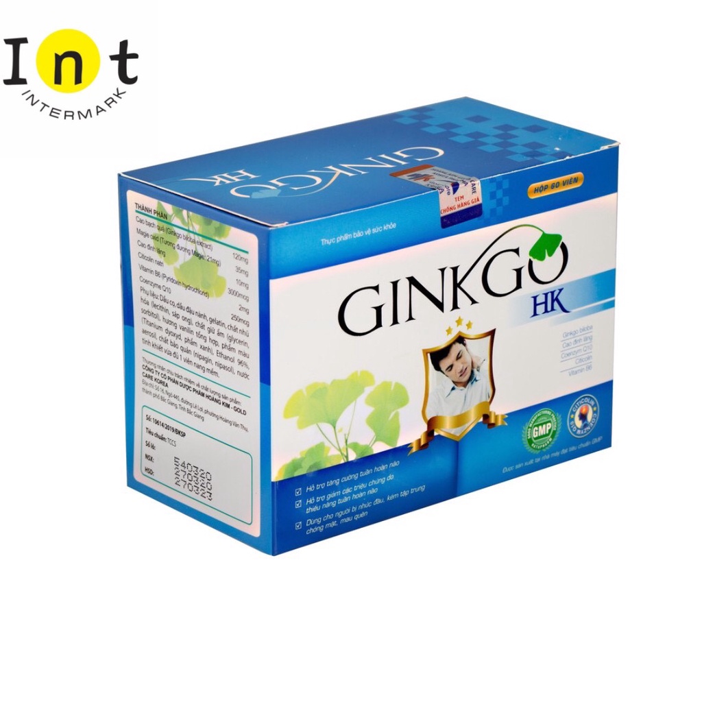 Hộp 60 Viên Uống Bổ Não Ginkgo Hoàng Kim