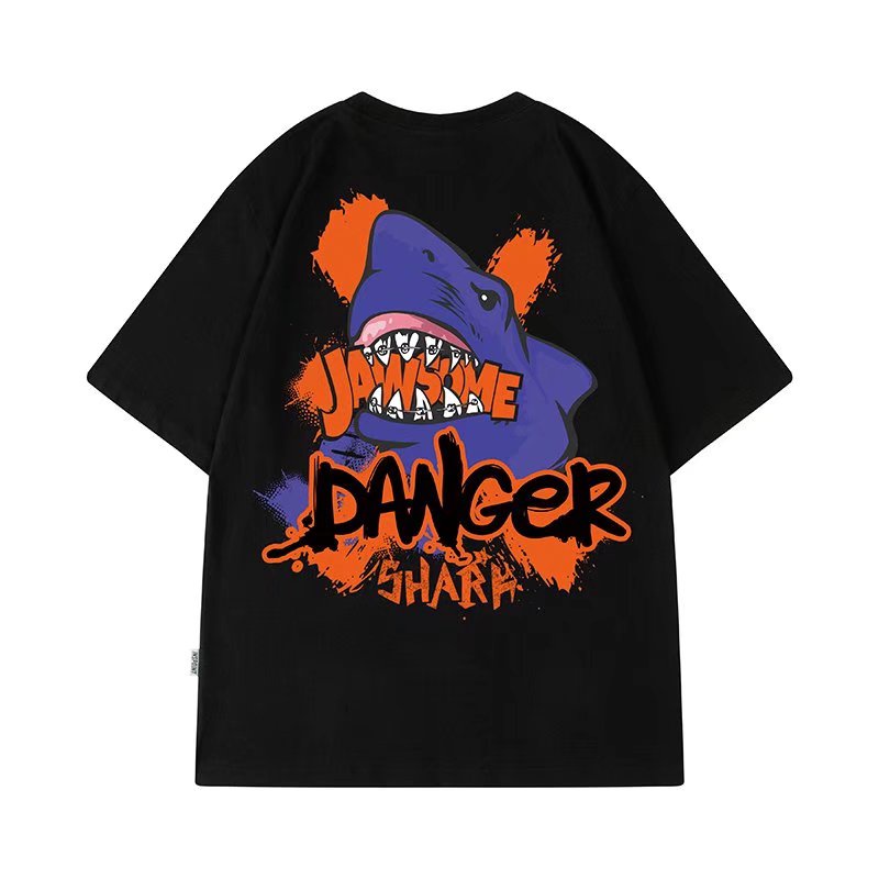 Áo Thun Mùa Hè Dáng Rộng In Họa Tiết Hoạt Hình Phong Cách Hip Hop Nhật Bản Cho Nam Giới Có Size M-8XL