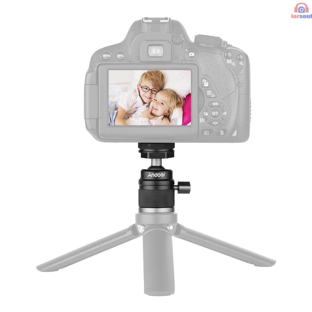 Andoer Giá Đỡ Ba Chân Mini 2 Trong 1 Đầu Bi Với Ốc Vít 1 / 4 Xoay 360 Độ Bằng Hợp Kim Nhôm Cho Máy Ảnh Tốc Độc Đáo | BigBuy360 - bigbuy360.vn