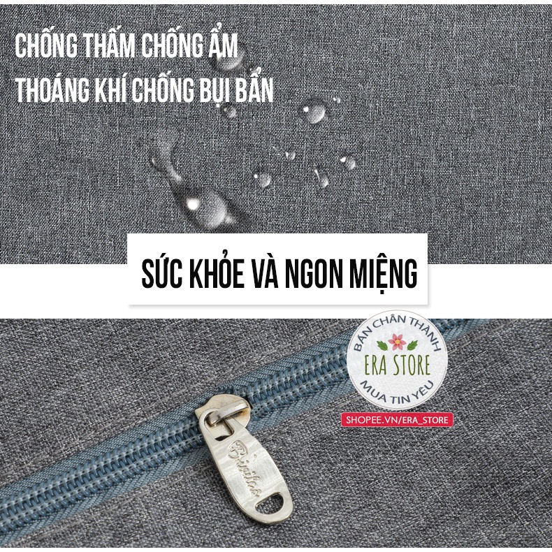 Túi giữ nhiệt Brivilas cao cấp lớn 2 lớp nhôm giữ nhiệt 3 lớp vải dày khóa mịn đóng mở dễ, không thấm nước dễ vệ sinh