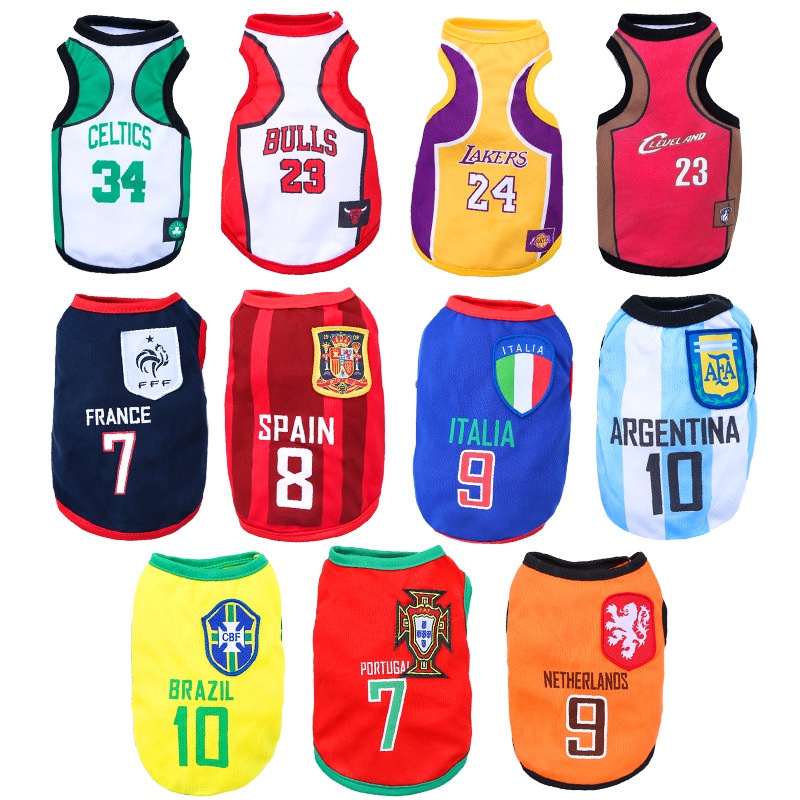 [Áo Thun Cầu Thủ Bóng Đá Thú Cưng] ⚡ Đức, Hà Lan, Ý, Tây Ban Nha Cho Chó Mèo, đủ size cho các boss big size 6xl