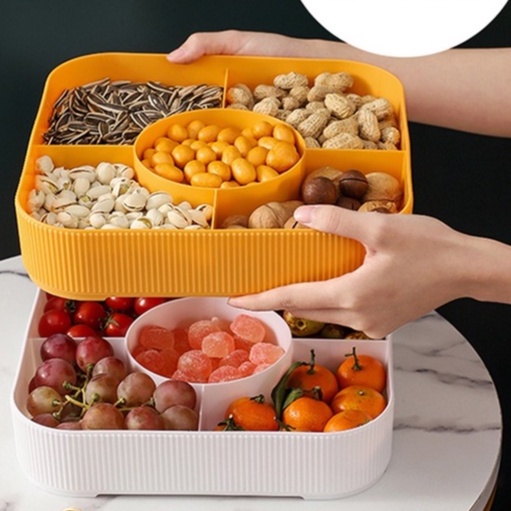 PVN39200 - Khay để bánh kẹo hình hươu, khay 2 tầng đẹp