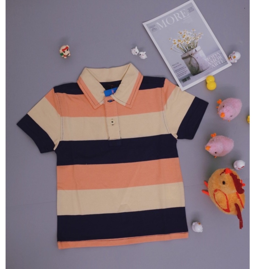 Combo 2 áo polo bé trai bé gái DANTONY  13-30kg, áo phông có cổ bé trai đi học đi chơi