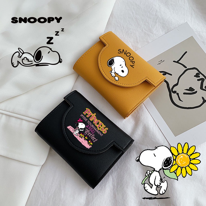 Ví Ngắn Đựng Tiền Xu In Hình snoopy Dễ Thương Cho Nam Nữ