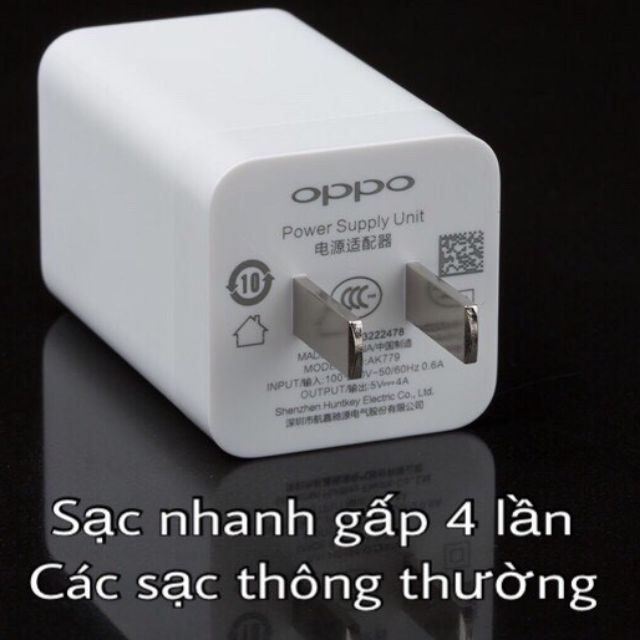 [Mã ELFLASH3 hoàn 10K xu đơn 20K] Củ sạc VOOC sạc nhanh OPPO AK779