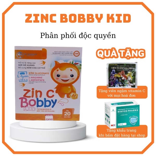 Kẽm cho bé ZIN C BOBBY KID, bổ sung Kẽm, Lysine, DHA, giúp cải thiện