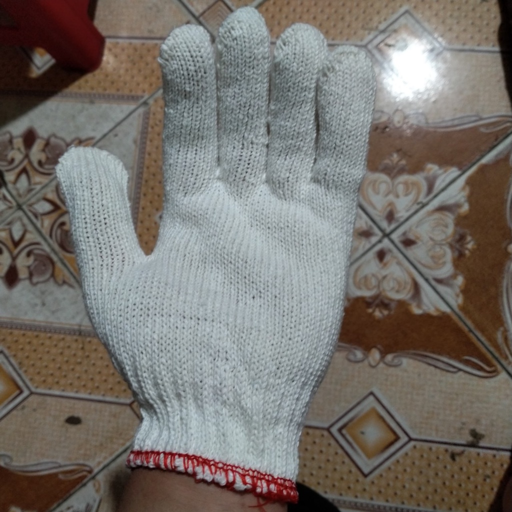 Găng Tay Sợi Lao Động Màu Trắng - Giá rẻ