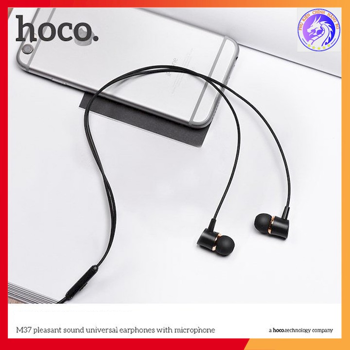 [Mã ELFLASH5 giảm 20K đơn 50K] TAI NGHE HIFI NHỰA TPE JACK 3.5MM CHÍNH HÃNG HOCO M37 - DÀI 1.2M