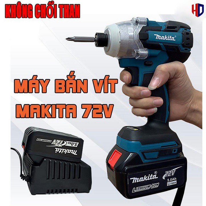 [GIÁ RẺ] Máy Bắt Vít Chuyên Dụng Makita 72V, Không Chổi Than, Pin 10 cell, 100% Lõi đồng+Tặng Kèm mũi bắt vít