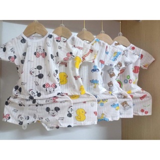 {5-15kg} SET 5 BỘ COTTON GIẤY CỘC TAY CHO BÉ