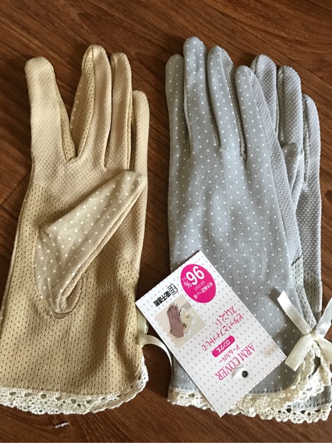 Găng tay đi nắng màu hè cotton (chống UV nhật bản)