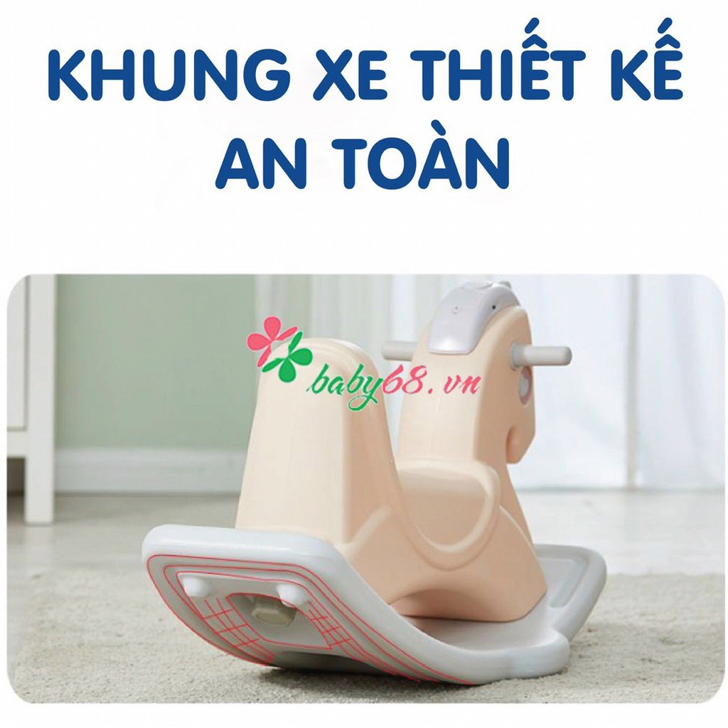 Ngựa bập bênh 3 trong 1 phiên bản 2021 cực xinh cho bé