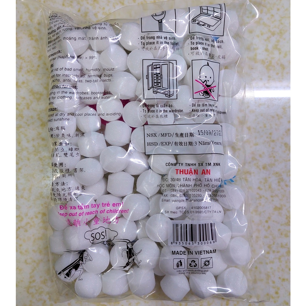 Long não Thuận An viên tròn màu trắng 500gr