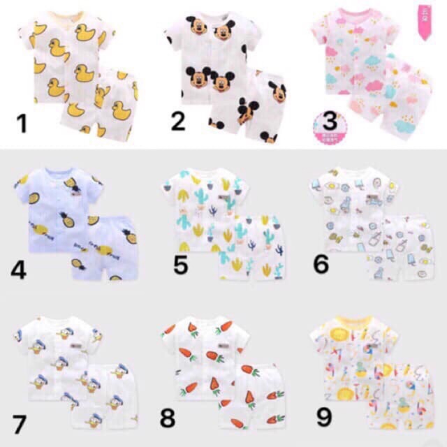 Bộ cotton giây cho bé