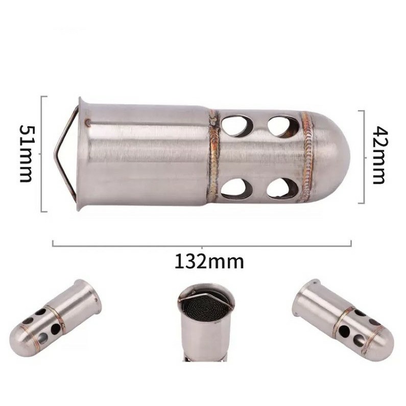 Tiêu Pô Đút Trong Màng Lọc Tổ Ong Xịn Inox 304 Họng 51mm