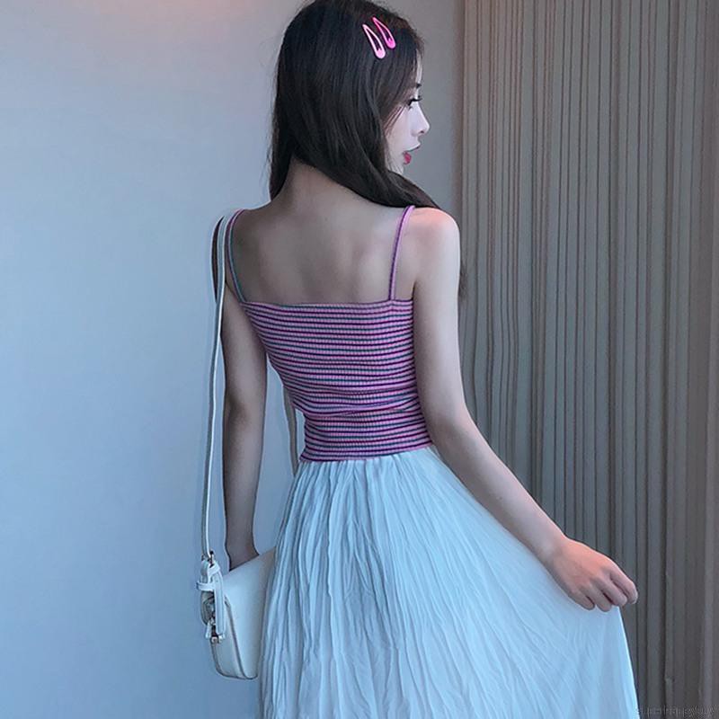 Áo Tank Top Hoạ Tiết Kẻ Sọc Cho Nữ