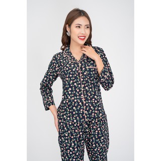 Bộ pijama cotton cà bông Hoa Việt