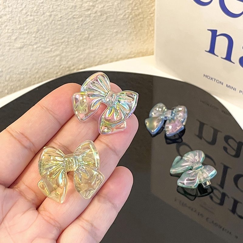 Kẹp Tóc Nơ Trong Suốt Phong Cách Hàn Quốc Xinh Xắn Cho Nữ