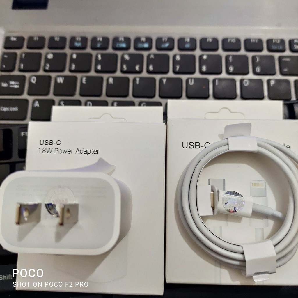 (Quà Tặng Sticker)Củ sạc nhanh 18w PD USB-C nhập khẩu Dây cáp USB-C to lightling cho iphone từ 8/8p/x/xs/xsmax/11/11pro