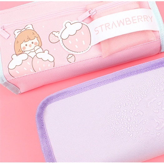 Túi Đựng Bút Bằng Vải Canvas Cỡ Lớn Dễ Thương Dành Cho Học Sinh