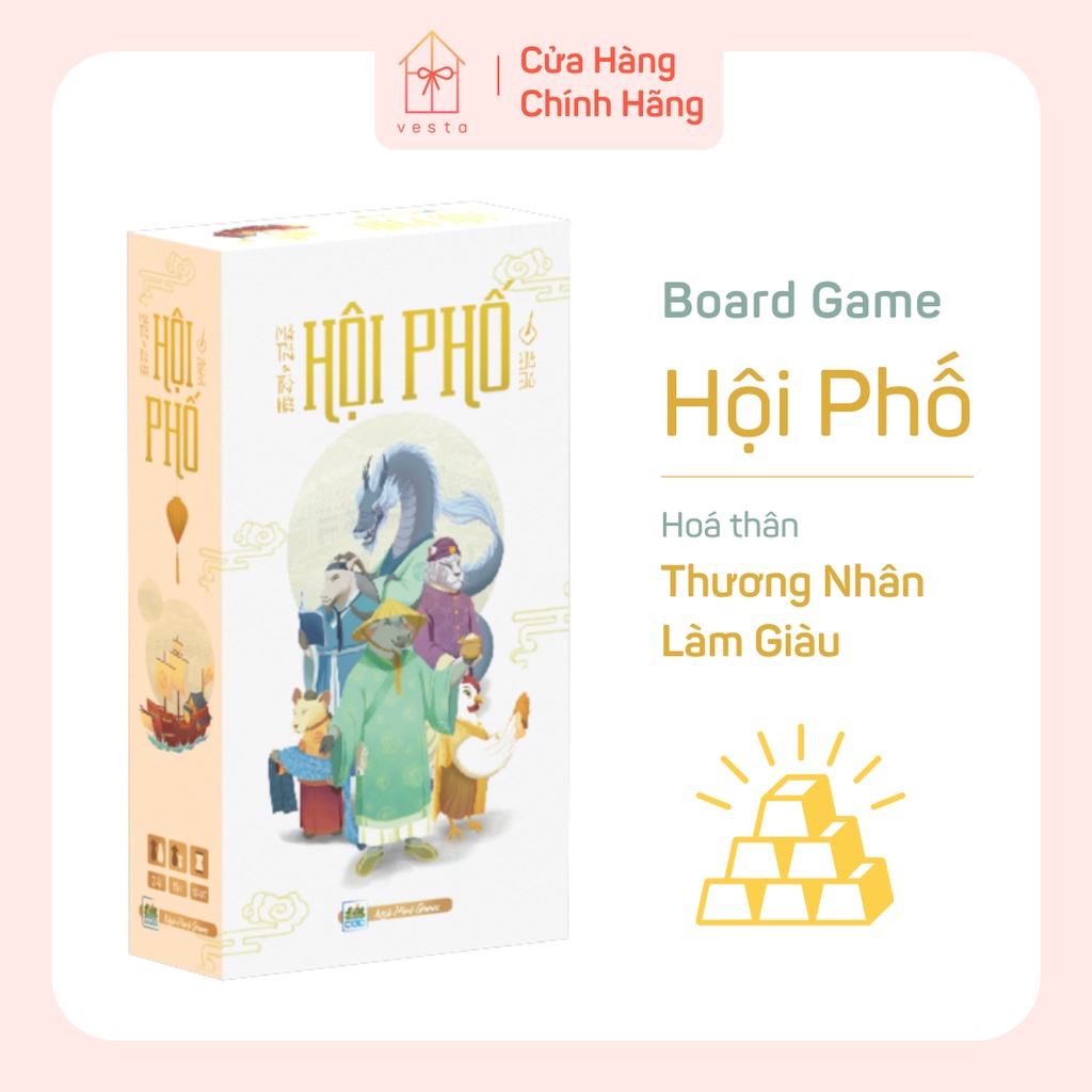 Bộ thẻ bài board game Hội Phố, bộ trò chơi cho hội nhóm và gia đình 3-5 người