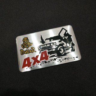 Tem nhôm dán xe Dakar 8x5cm