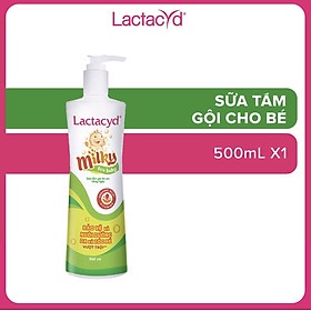 Sữa Tắm Gội LACTACYD 500ml, sữa tắm gội chiết xuất tự nhiên an toàn cho bé - Monnie Kids