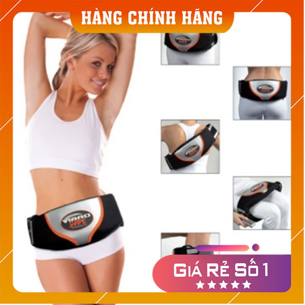 Đai Massage Toàn Thân, Máy Massage Bụng Đánh Tan Mỡ Bụng Vibro Shape. CHẾ ĐỘ TẠO NÓNG giúp hiệu quả